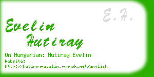 evelin hutiray business card